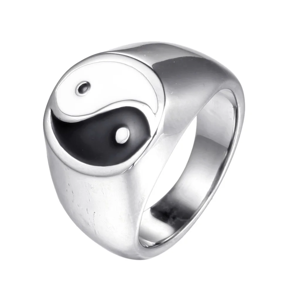 

Stainless Steel Fashion Men Ring Chinese Yin Yang Ring