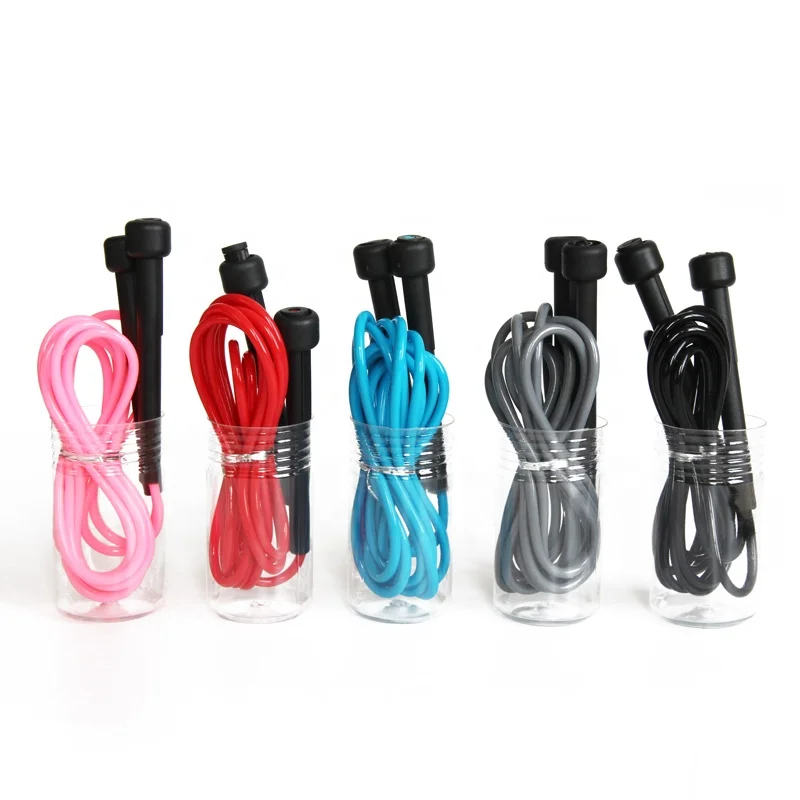 

9FT Skipping rope with plastic tube Customized Logo Promotional Fitness Jump Rope children speed rope, Pink,blue,red,black