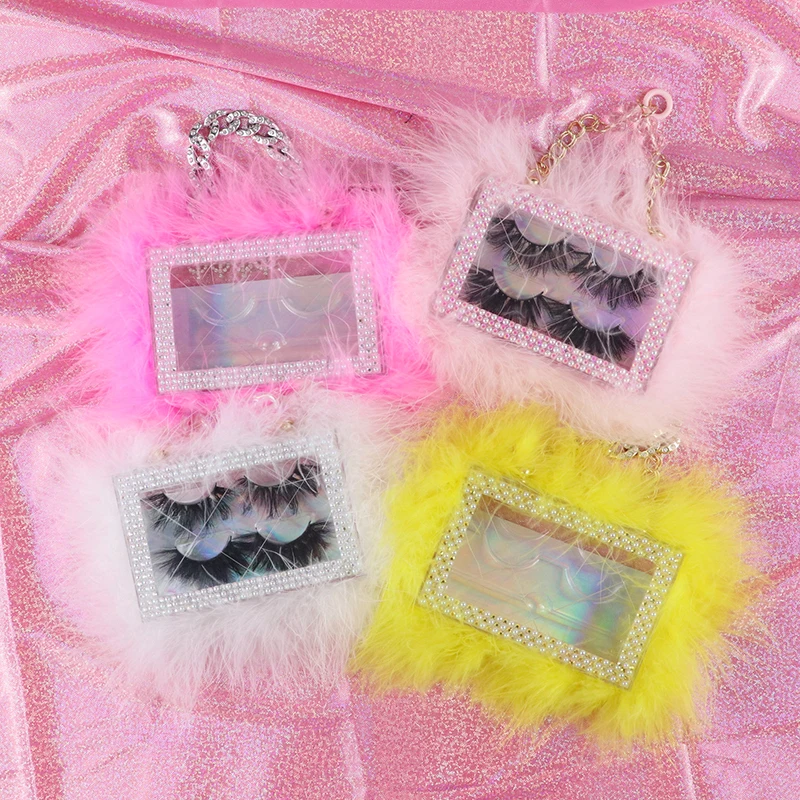 

Wholesale custom new design chain packaging durable fluffy cruelty free wispy 25mm 3d mink eyelashes, Natural black