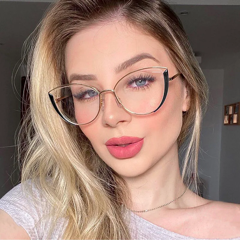 

Lmamba Latest Classic Retro Vintage Cat Eye Anti Blue Light Glasses Women Customized Eyewear Optical Frames