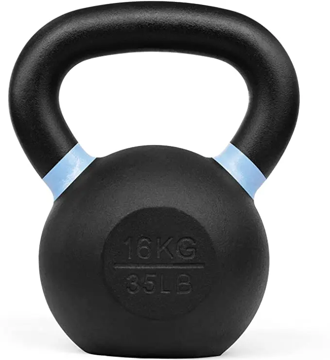 

Power Coated Spray Cast Iron Kettlebell With Color Ring For Gym Power Training