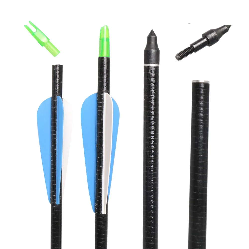 

32'' Length 7.8MM OD Removable Arrow Tip Fiberglass Shaft Recurve 3'' Vanes Compound Bow Archery Fiberglass Arrows