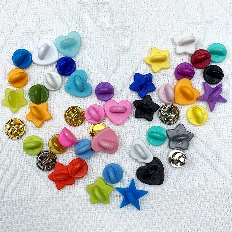 

Read To Ship Factory Wholesale Cheap Different Colors Heart Star Others Shape Rubber Clutches Accessories