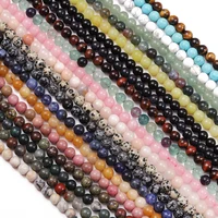 

Free Shipping Wholesale Natural Gemstone Agate Jasper Jade Quartz Round Loose Stone Beads for Necklace Bracelet Jewelry Making