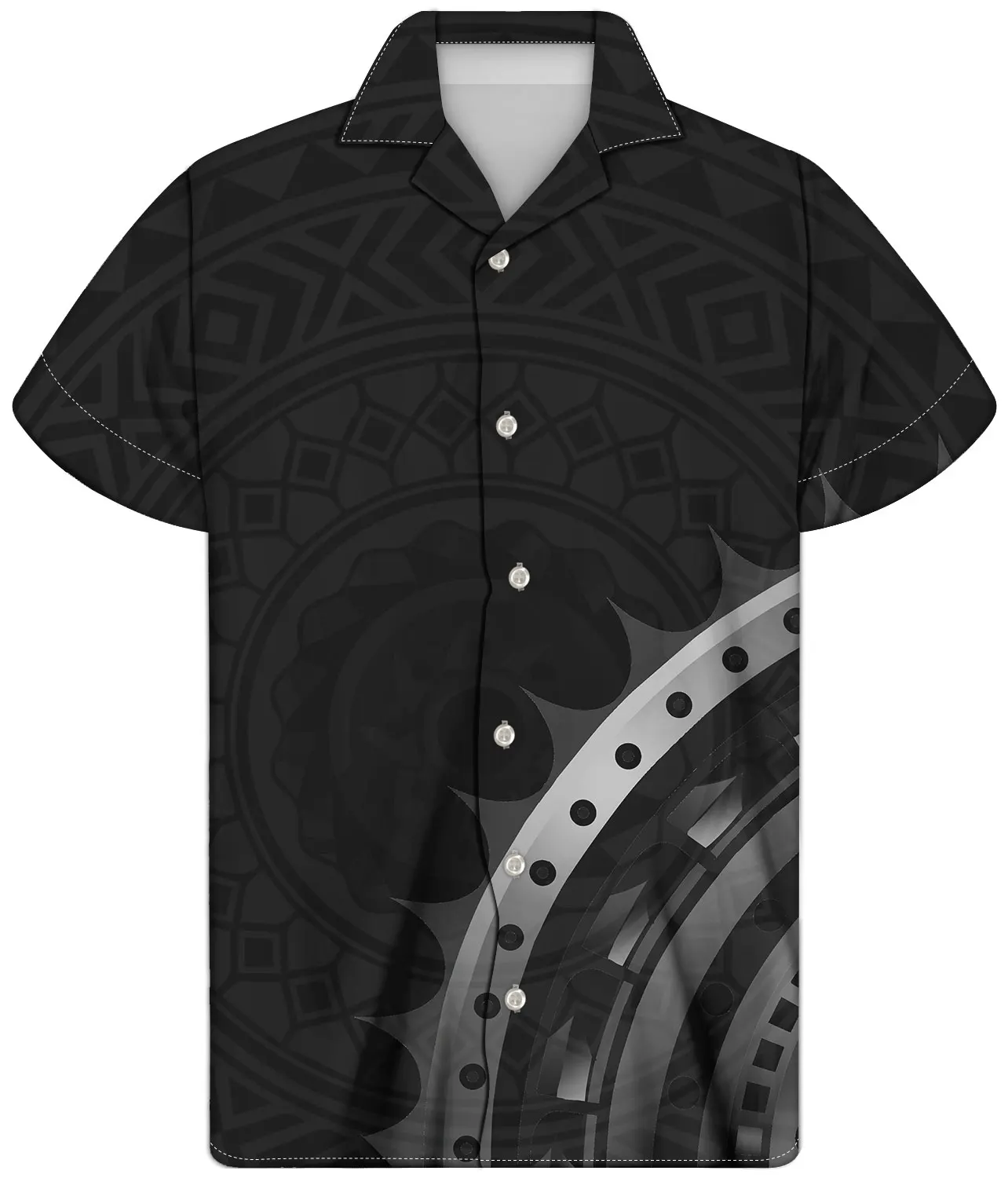 

2021 Men's Digital Printing T-shirts Plus Size Button Men Casual Polynesian Beach Hawaiian Shirt Stylish Custom Shirt Wholesale