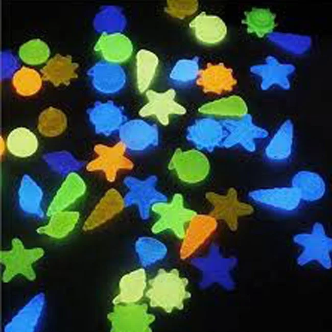 
Blue Green Man Made Oval Shape Photoluminescent Cobblestone For Path From Glow Technology 