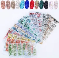 

Flatback round Nail Art Rhinestones Glass Flatback Crystal rhinestones for Nail Art Decorations