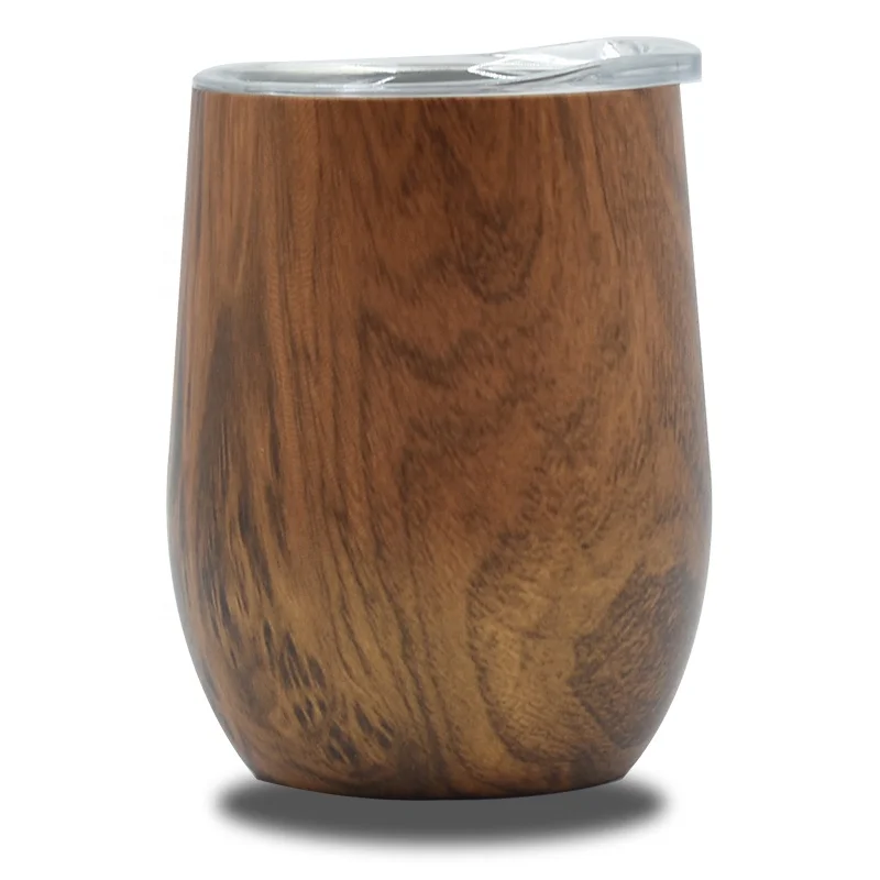 

Sell well new type water transfer printing wood grain spray painted cup thermo stainless steel hot thermos cup 12oz wine tumbler, Customized color