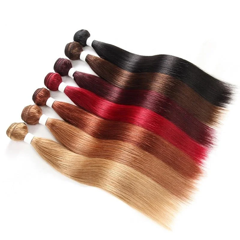 

100% unprocessed Colorful Colors/rainbow Colors Purple/red/gray/blue/blonde/burgundy Brazilian Virgin Human Hair Weave Bundles