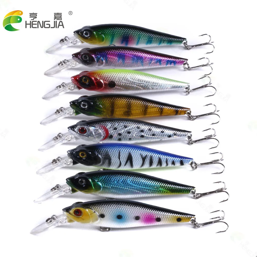 

Hengjia Wholesale trap 10cm 11.8g minnow fishing lures fishing tackle, 8 available colors to choose