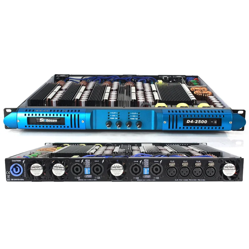 

Sinbosen 4 channels 2300w@8ohms D4-2500 amplifier digital stereo power amplifier for sale