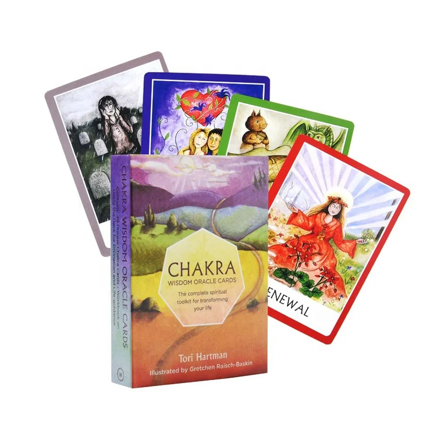 

Chakra Wisdom Oracle tarot cards with E-guidebook divination oracle cards