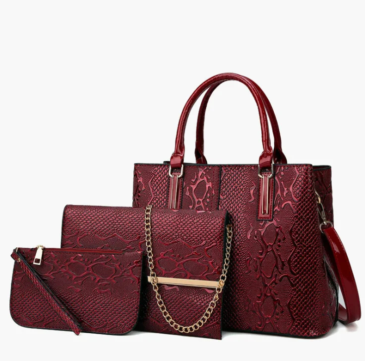 

Hot Selling New Fashion Handbag PU Leather Handbag Cartoon Bear Decorate Hand Bag Set Women, Customizable