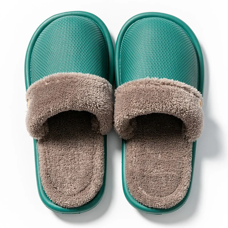 

Women winter warm home bedroom plush slipper non-slip soft indoor rubber slippers for couples, Optional