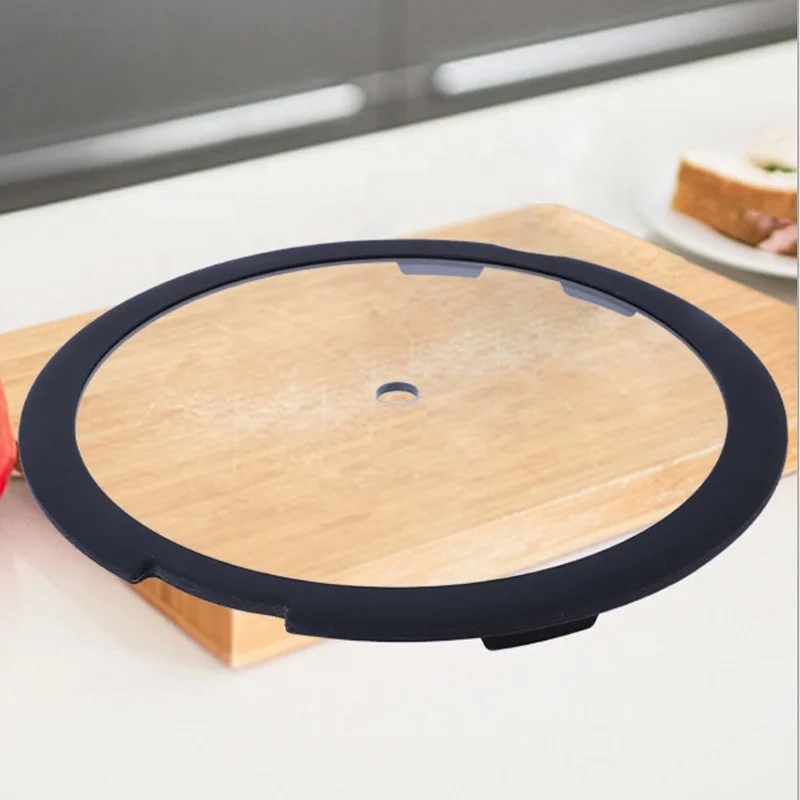 

pan pot silicone tempered glass cover for kitchen accessories, Customized color