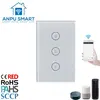 ANPU Alexa compatible US standard smart wifi wall touch switch with CE ROHS
