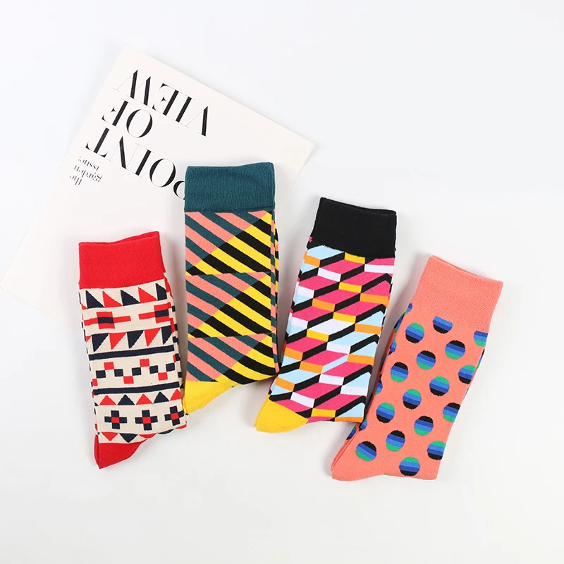

Wholesale stripe women cotton soft fashion colorful women dress socks, As pic