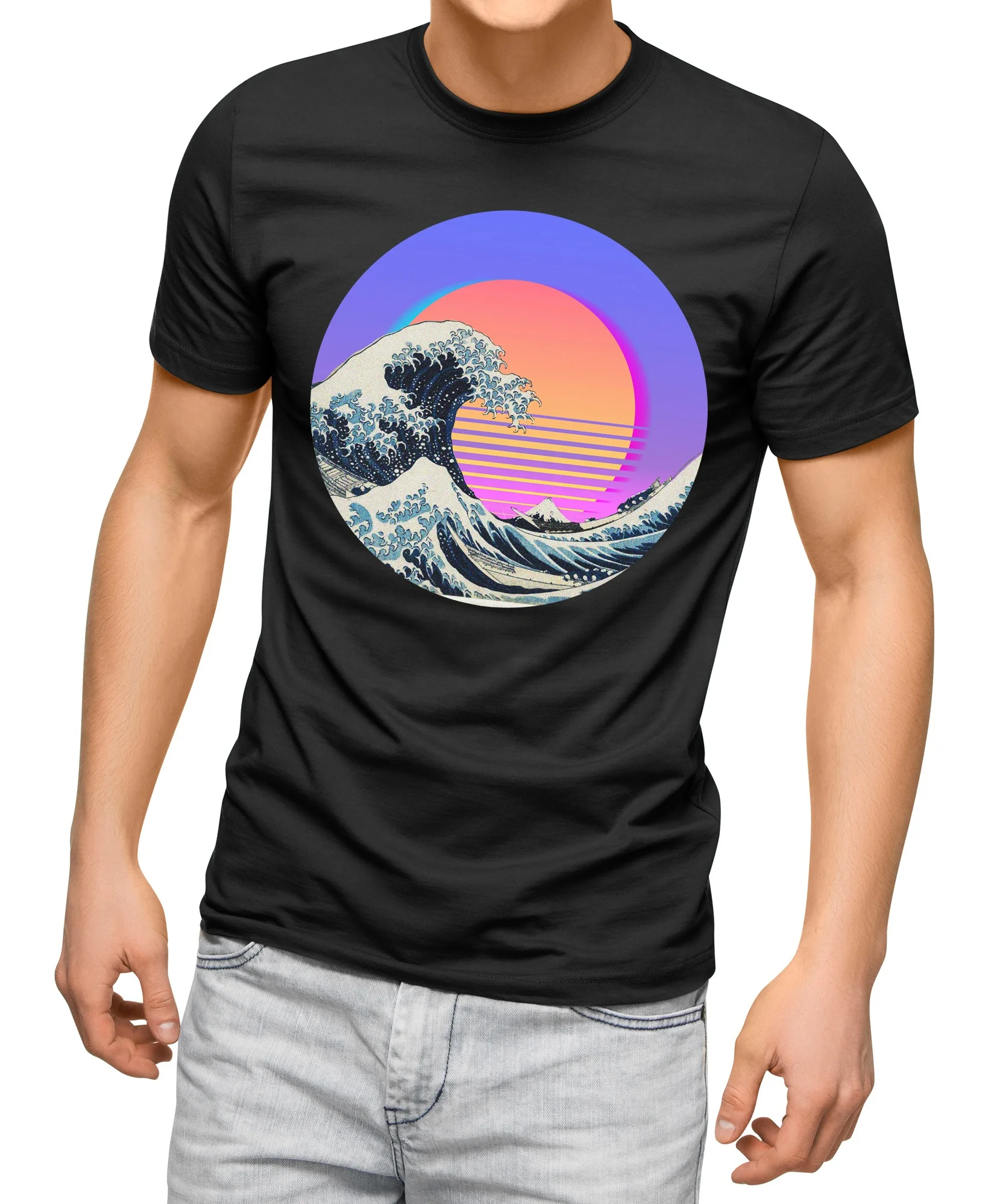 

The Big Wave T Shirt 100% Cotton Shirts Printing Custom Tee T-Shirt Neck Tees T-Shirts Short Printed Graphic Tshirt