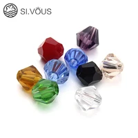 

SI.VOUS High Quality 4mm Bicone Glass Beads Crystal Beads For Jewelry Making