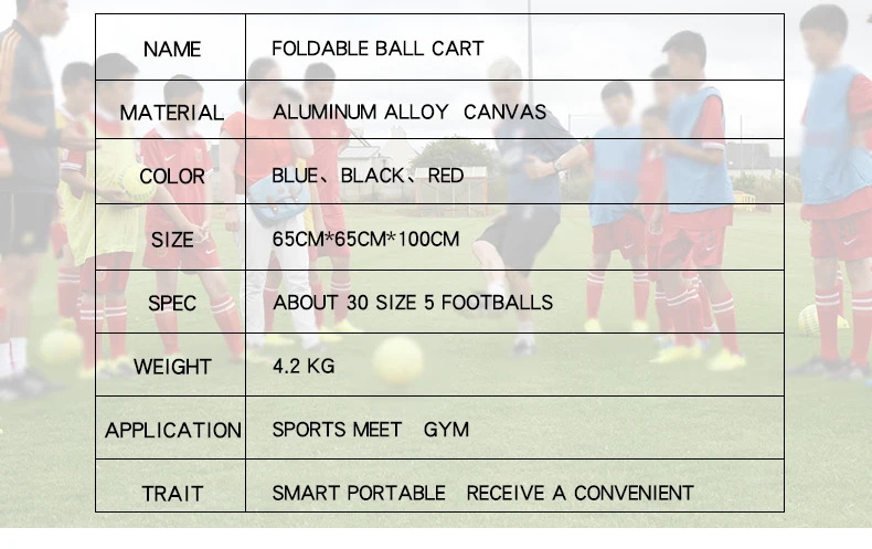 wholesale high quality Portable tennis ball cart folding soccer basketball volleyball cart