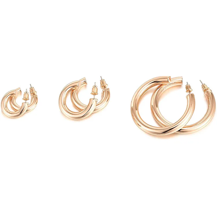 

Earrings Cooper Custom Classy Trendy C Hoop Bronze Jewlery Europe Jewelry Earring, Gold,silver