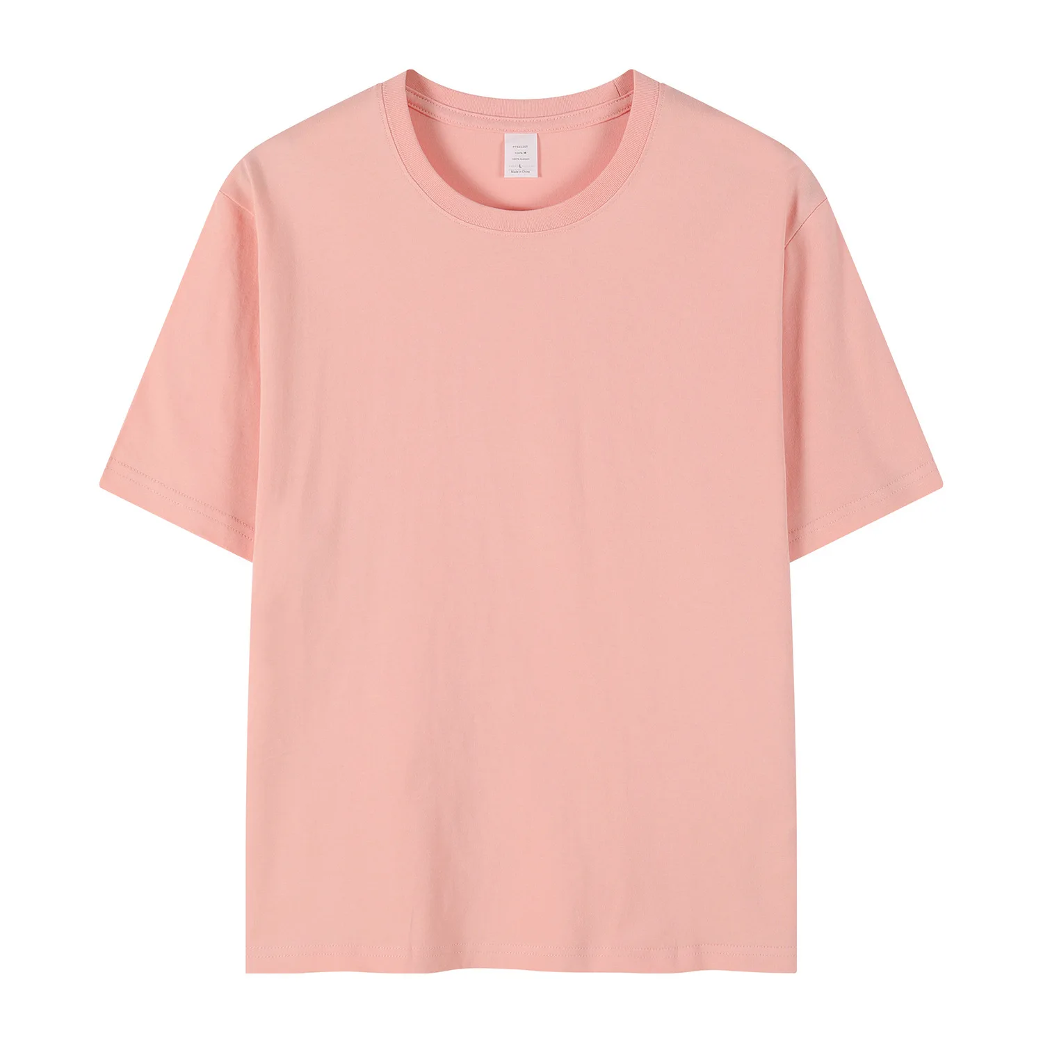 

HT 100% Premium Cotton 160gsm Custom LOGO Print men's plain dyed t-shirts, Customized color