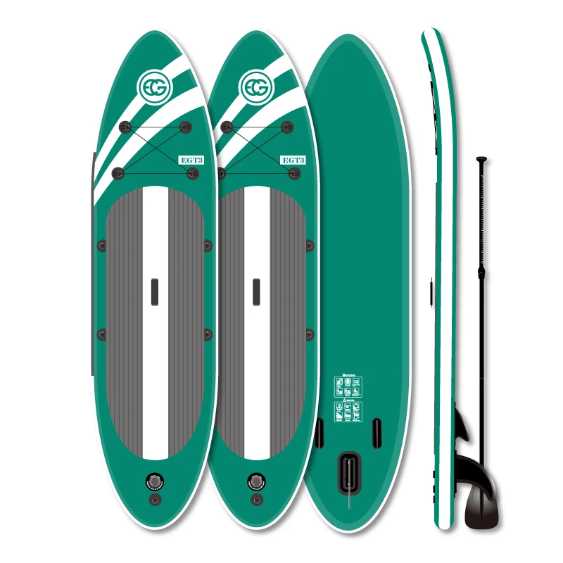 

Oem China Manufacture Inflatable Sup Low MOQ Available Surfing Paddle Board Inflatable Stand Up Isup Paddle Board Set, Green or pink