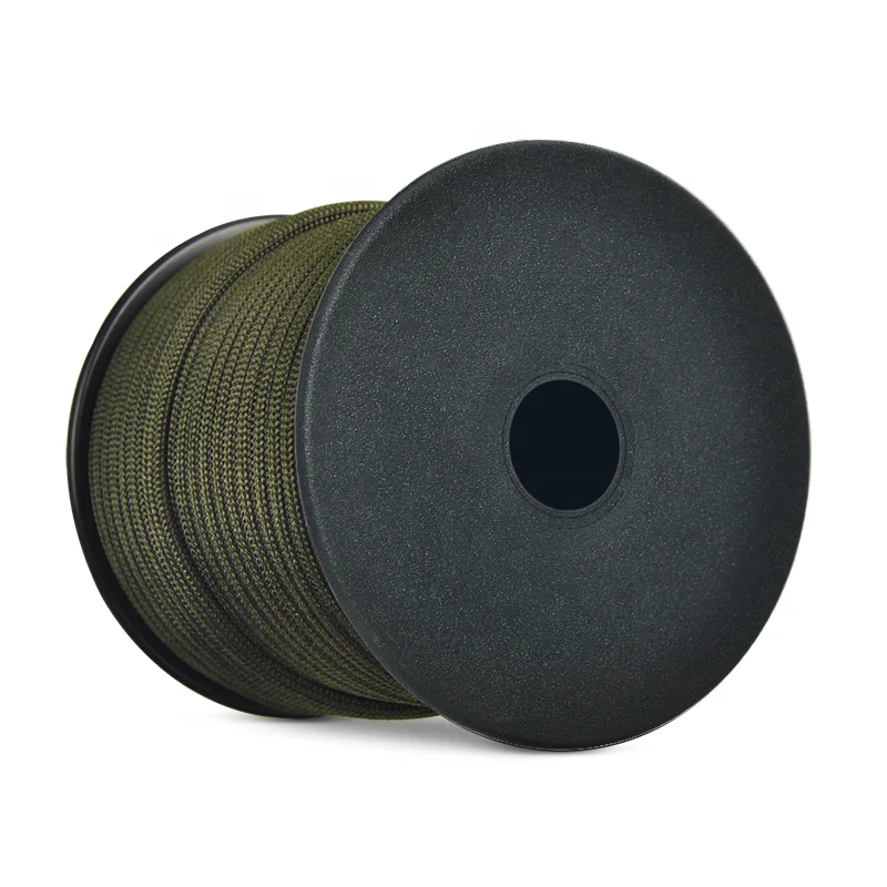 

Army Green Wholesale 100% Nylon Polyester Paracord 550 4mm Parachute Cord 7 Inner Core Commercial Type Iii Paracord