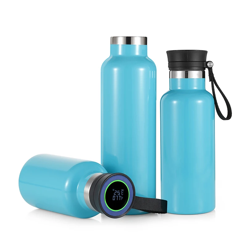 

New design stainless steel wholesale vacuum insulated water bottle coffee tumbler bottle set with LED temperature display, Can be chooosed