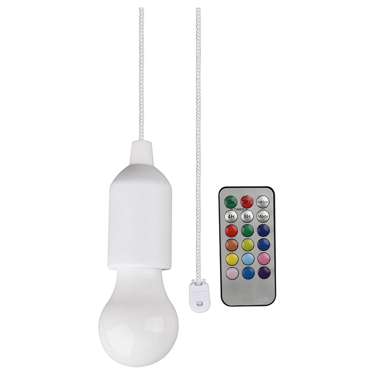 LED pull bulb colorful gift light for christmas portable outdoor light