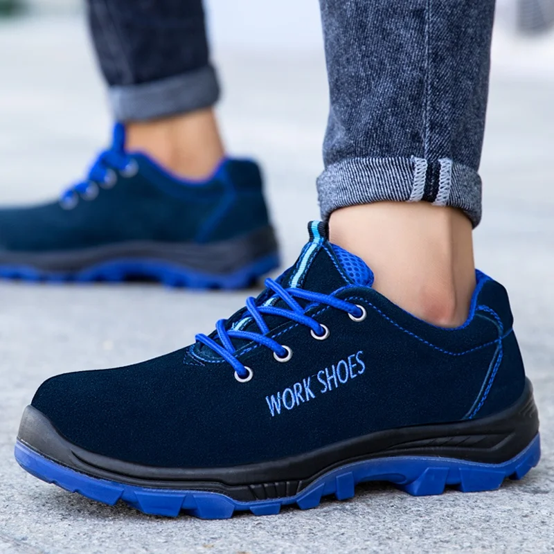 

Guyisa hot selling insulating plastic toe lightweight comfortable breathable electrical safety shoes, Blue black