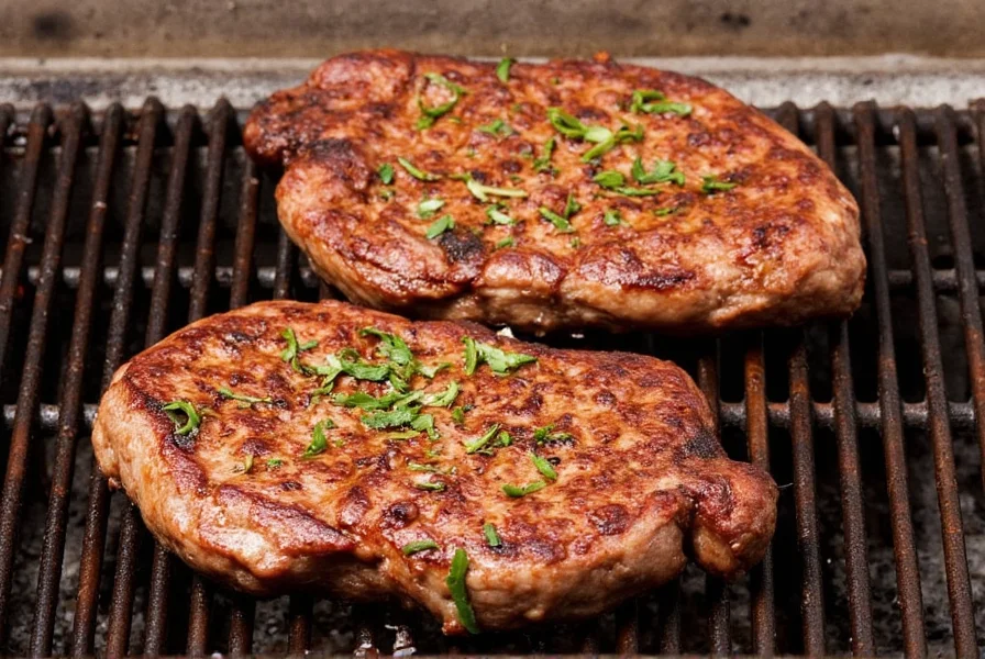 A close-up of skewered sirloin being sliced directly onto a plate at a Brazilian restaurant