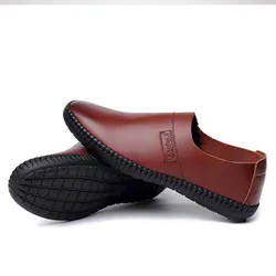 New summer leather shoes office casual genuine men