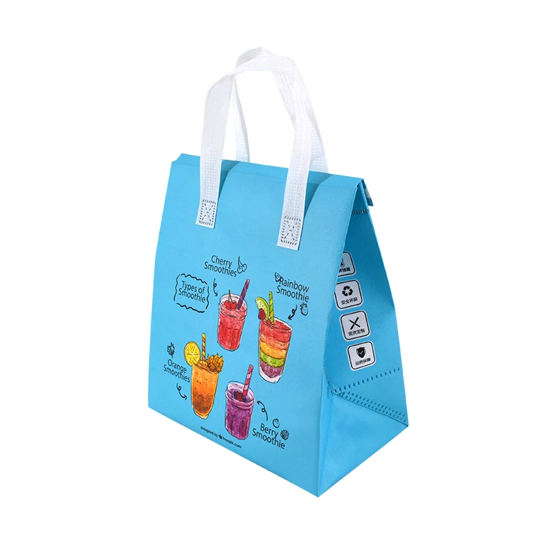 

Good Quality Non Woven Retail Bags Kids Lunch Thick Delivery Cooler Bag, Black