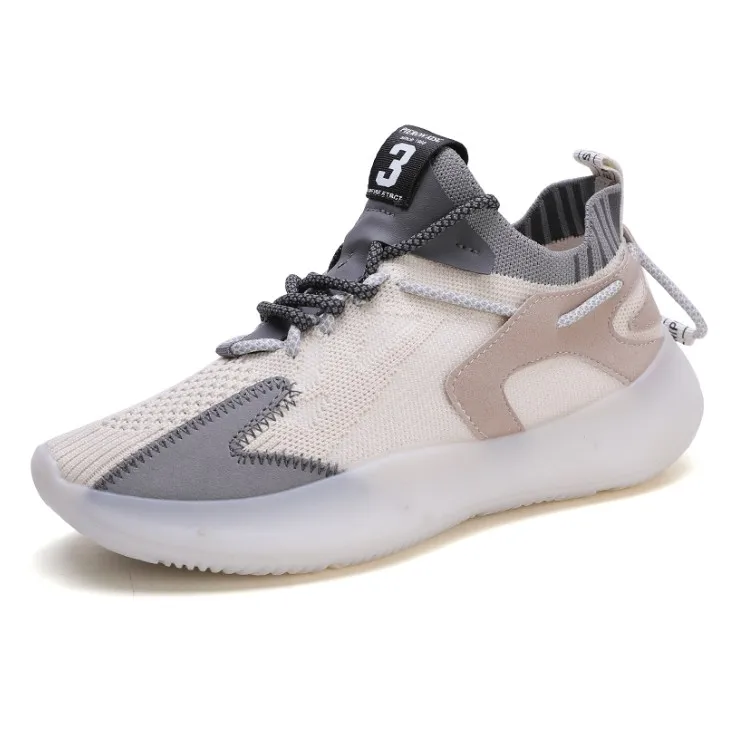 

2020 New Style Fashionable Running Shoes High Top Mens Casual Sneaker, White/black/yellow