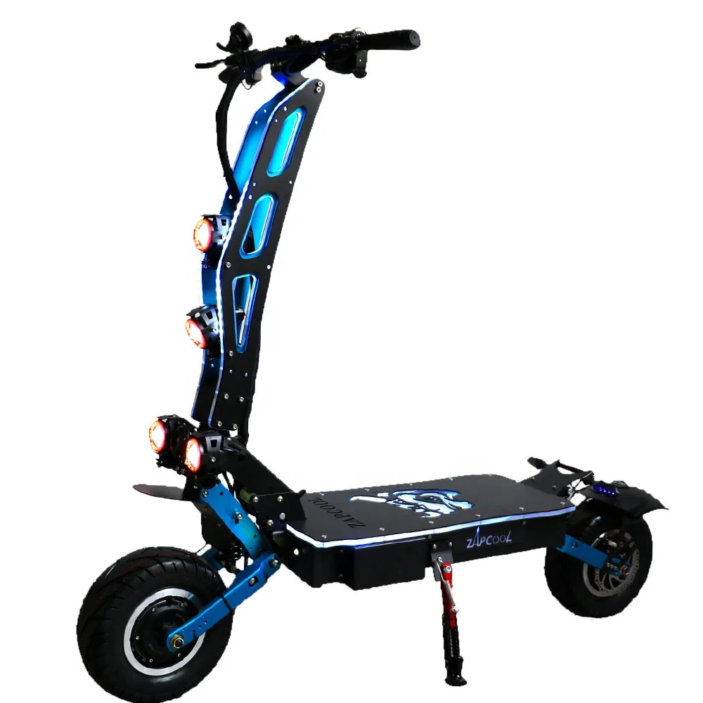 

2021 Zapcool Gls 13 inch 72v8000w high speed cross country fold electric scooter dual motor electric motorcycle adult