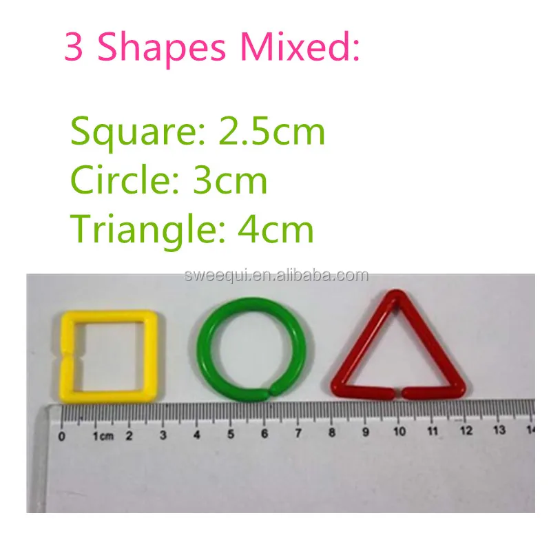 educational toys plastic links mixed shapes