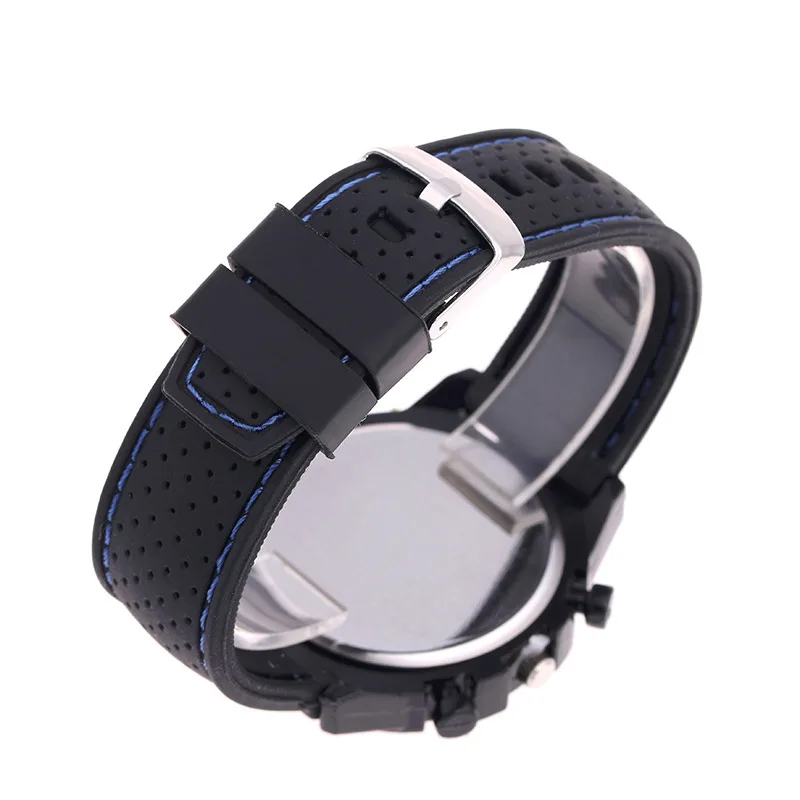 Silicone men's digital wristwatch