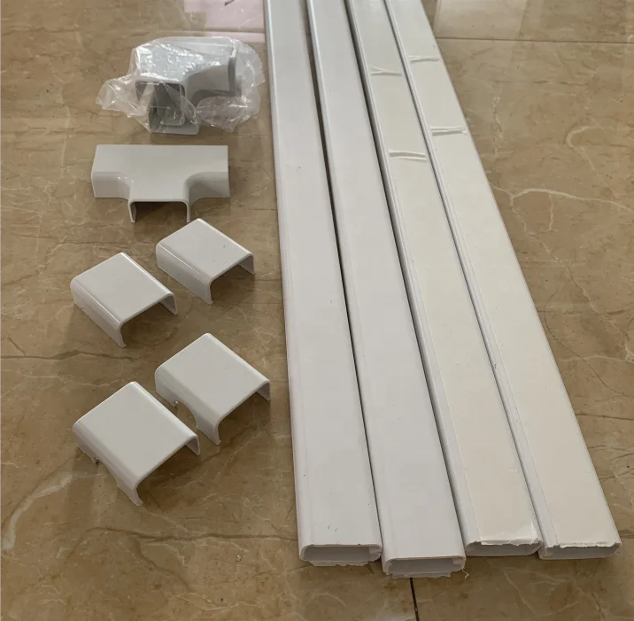 PVC Cable Trunking Duct Wall Floor Raceway Channel with Cover