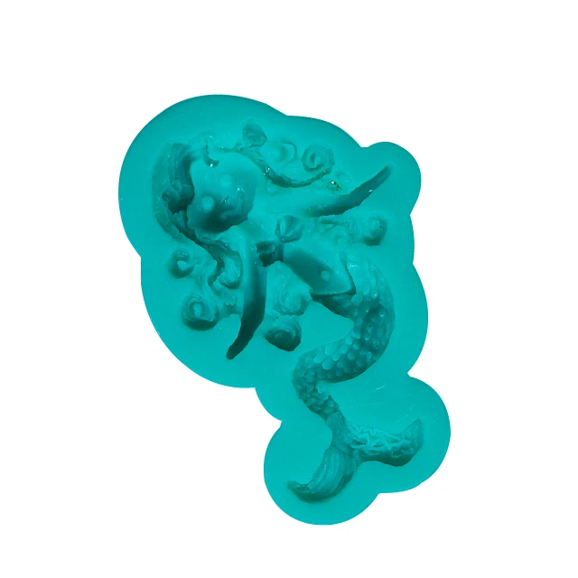 

Baking tools silicone creative mermaid fondant decorating cakes mold, Green