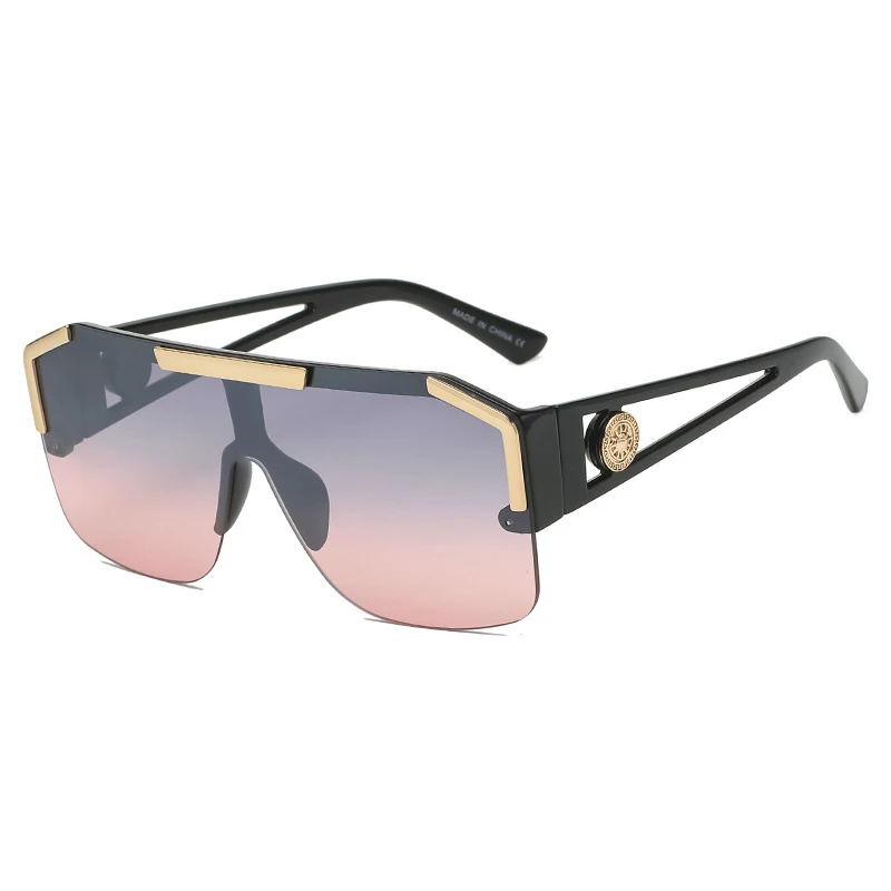 

UV400 Vintage Large Frame Sunglasses Unique Shades New Men luxury Oversize Sunglasses Fashionable For Women, 12 colors