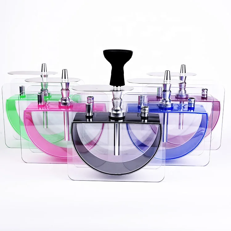 

wholesale high quality hookah acrylic portable fashion shisha factory sale directly, Green/red/blue/transparent