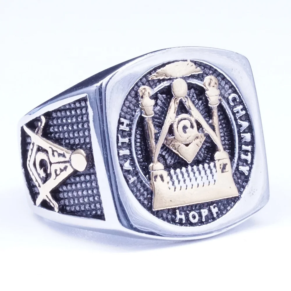 

Masonic Knight Templar Rings For Men Free Mason Rings Stainless Steel