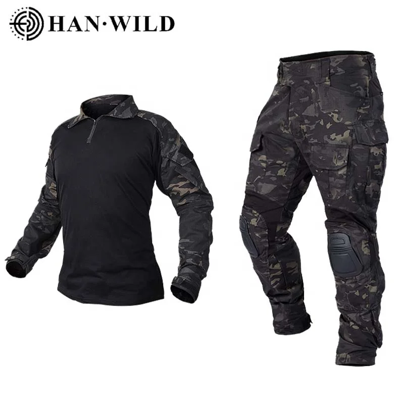 

HAN WILD custom uniforms g3 tactical clothes breathable Unisex Breathable wholesale camouflage shirt