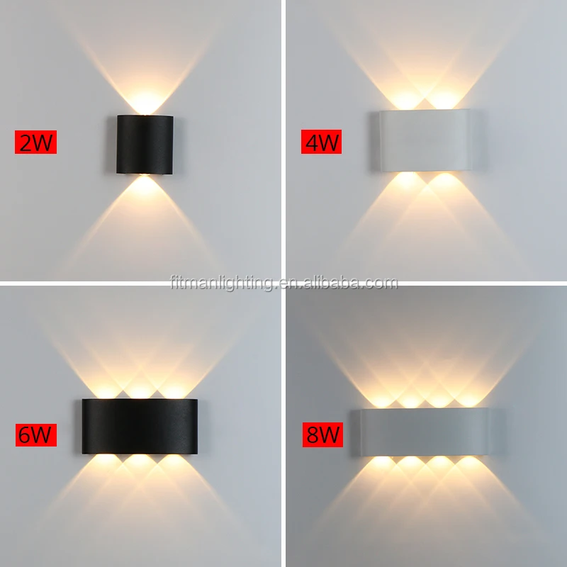 2 W 4 W 6 W 8 W DEL Wall Lights Up/Down Outdoor/Indoor Lampe Appliques Imperméable 