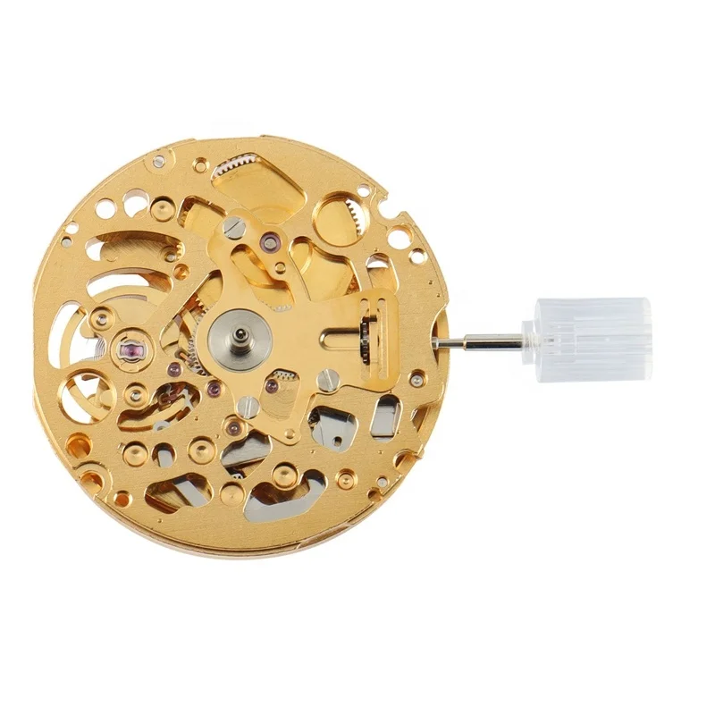 

SII NH71A Golden Skeletonized Movement Japan Genuine Automatic Self-winding Mechanism for Modified Watch 24 Jewels NH71 SII NH71