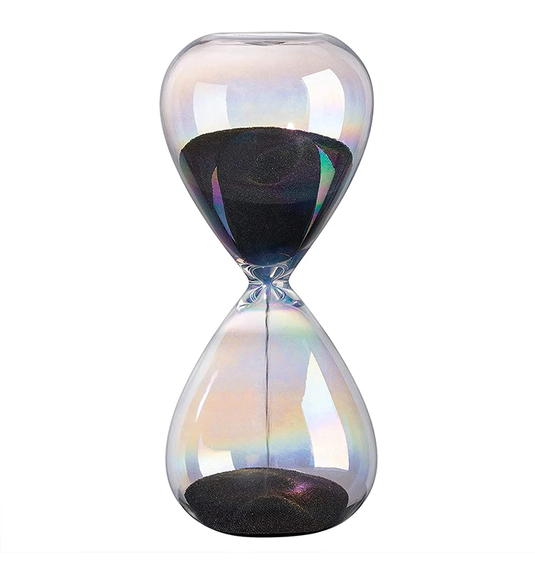 

Custom 30 minutes 60 minutes glass hourglass sand clock for home decoration