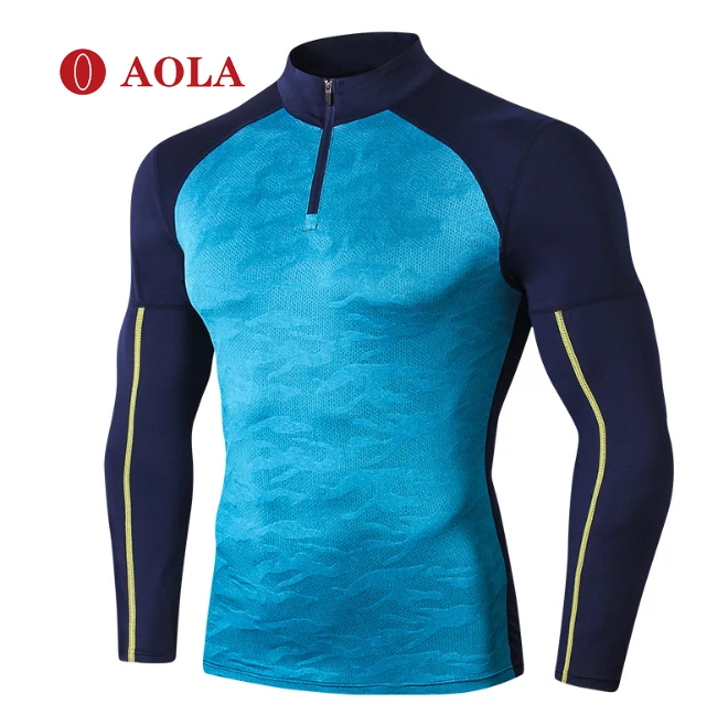 

AOLA Top Gym Yoga Workout Athletic Shirt Clothing Men Mens Sportswear Wear Dropshipping Long Sleeve Fitness, Picture shows