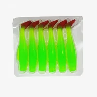 

Fishing Lure 80mm 5g T Tail TPR Material Many Colors TPR soft worm Bait Paddle Tail Lure enviroment friendly