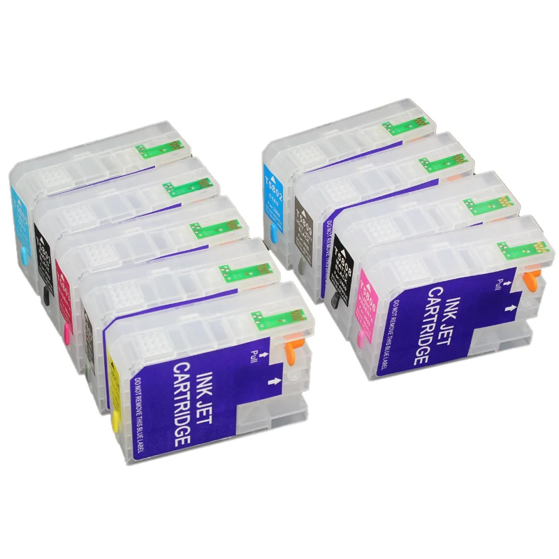 9pcs Refillable Ink Cartridge Compatible for epson 3880 Pro3880 Pro 3880 with Chip 80ML